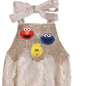 Sesame Street Dress Elmo Outfit Cookie Monster Clothes First Birthday Big Bird